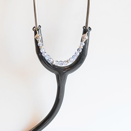 Women's Beaded Stethoscope ID Tag Pendant Charm Jewelry Accessories BLUE