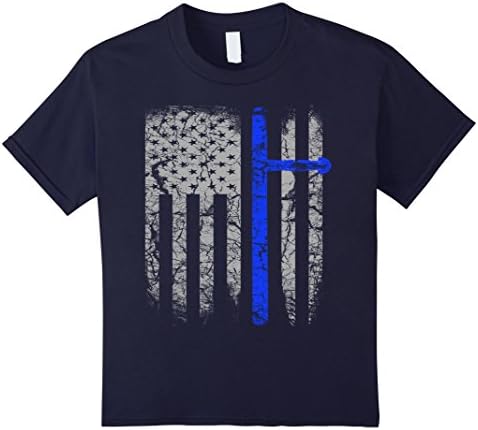 unisex-child Tonfa flag Tshirt 6 Navy