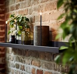 DIY CARTEL Made in USA Floating Metal Wall Shelf