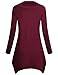 Hibelle Women's Long Sleeve Cowl Neck Asymmetrical Hem Casual Pullover Tunic Tops with Pockets
