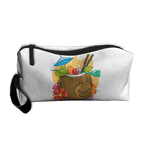 Cosmetic Bags With Zipper Makeup Bag Summer Drinks Middle Wallet Hangbag Wristlet Holder
