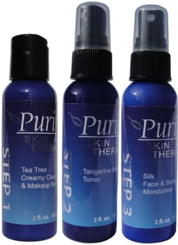 100% Natural & Organic 3 Step Pack with Organic Tea Tree Creamy Cleanser, Tangerine Blast Toner, & 100% Natural Silk Face Moisturizer SAVE 10% on PACKS!