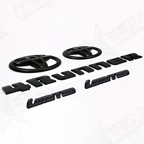 Nox Lux 2014-2018 Toyota 4Runner Limited Matte Black Out Emblem Overlay Badges
