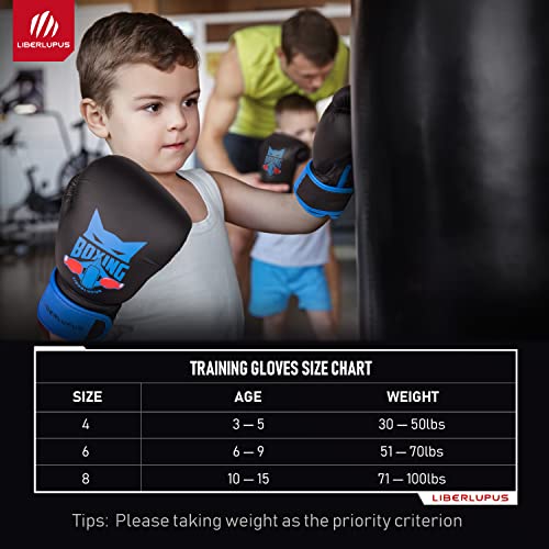 Liberlupus Kids Boxing Gloves, Boxing Gloves for Kids 315, Youth