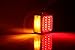 Red/Amber 39 Leds Stop Turn Tail Lamp,Fender Marker Clear Lights for 12V universal vehicles,Pack of 2