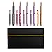 Lip Brush Set, FITDON Retractable Lip Brush with Cover Travel for Lipstick Gloss Applicator, Made with Cruelty Free Synthetic Bristles 10PCS (Pattern)