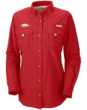 Women's Arkansas Razorbacks Bahama Cardinal Button Up Shirt (Small)