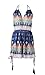 Moxeay Women Bohemian Printed Deep V-Neck Backless Romper (M/6)
