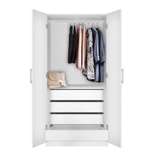 Amazon Com Alta Wardrobe Closet 2 Doors 4 Interior Drawers