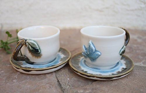 Bird and Branch Espresso Cup set handmade ceramic dinnerware