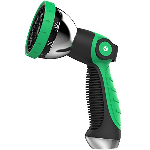 Vremi heavy duty metal garden hose nozzle - 10 pattern …