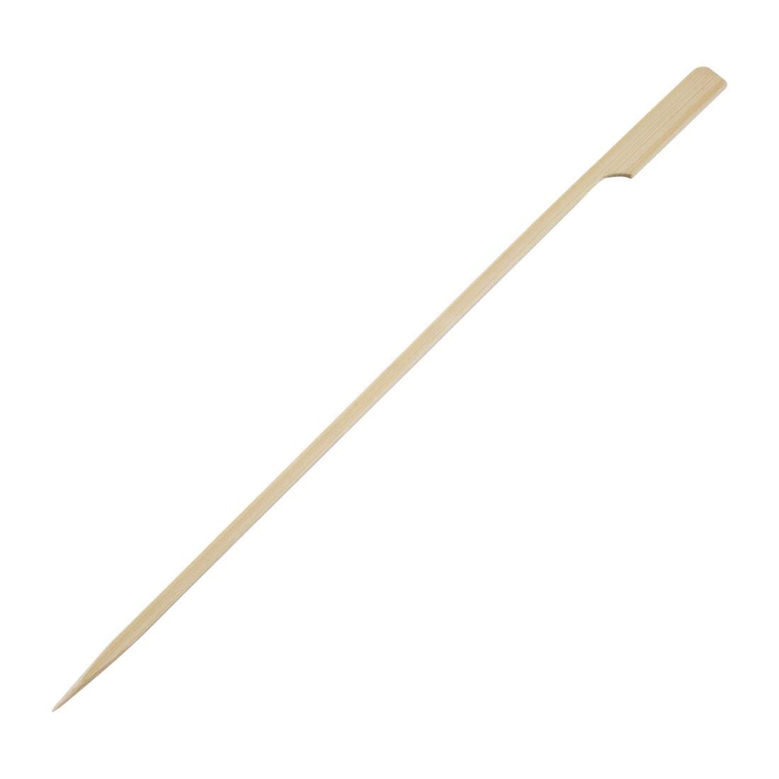 Fiesta Compostable Biodegradable Bamboo Paddle Skewers for Kebabs Barbecues Burgers Buffets 240(L) mm / 9 1/2 inch | Pack of 100 | DB498