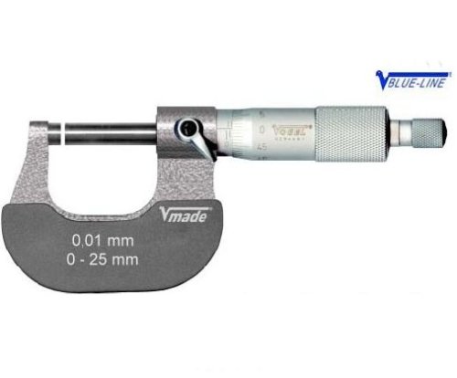 VOGEL 231351 - Micrómetro de exteriores DIN 863 - Capacidad 0-25 mm