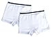 Brix Boys' White Boxer Briefs - 100% Cotton Underwear - 2 Pack Super Soft. 3/4