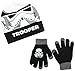 Star Wars Little Boys' Storm Trooper Cuffed Beanie and Glove Set, White, One Size