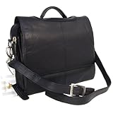 Visconti Soft Black Leather Messenger Bag – 659 Ladies Briefcase Thumbnail