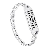 NAHAI Compatible Fitbit Flex 2 Bands Bracelet, Adjustable Replacement Metal Bangle Newest Unique Magnetic Adsorption Switch Design Wristband with Diamond for Fitbit Flex 2