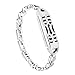 NAHAI Compatible Fitbit Flex 2 Bands Bracelet, Adjustable Replacement Metal Bangle Newest Unique Magnetic Adsorption Switch Design Wristband with Diamond for Fitbit Flex 2