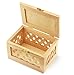 Unfinished Wood Box - Trinket Box - Wooden Jewelry Box, Nested, Beautiful Lattice Design, with Hinged Lid and Clasp (Large)