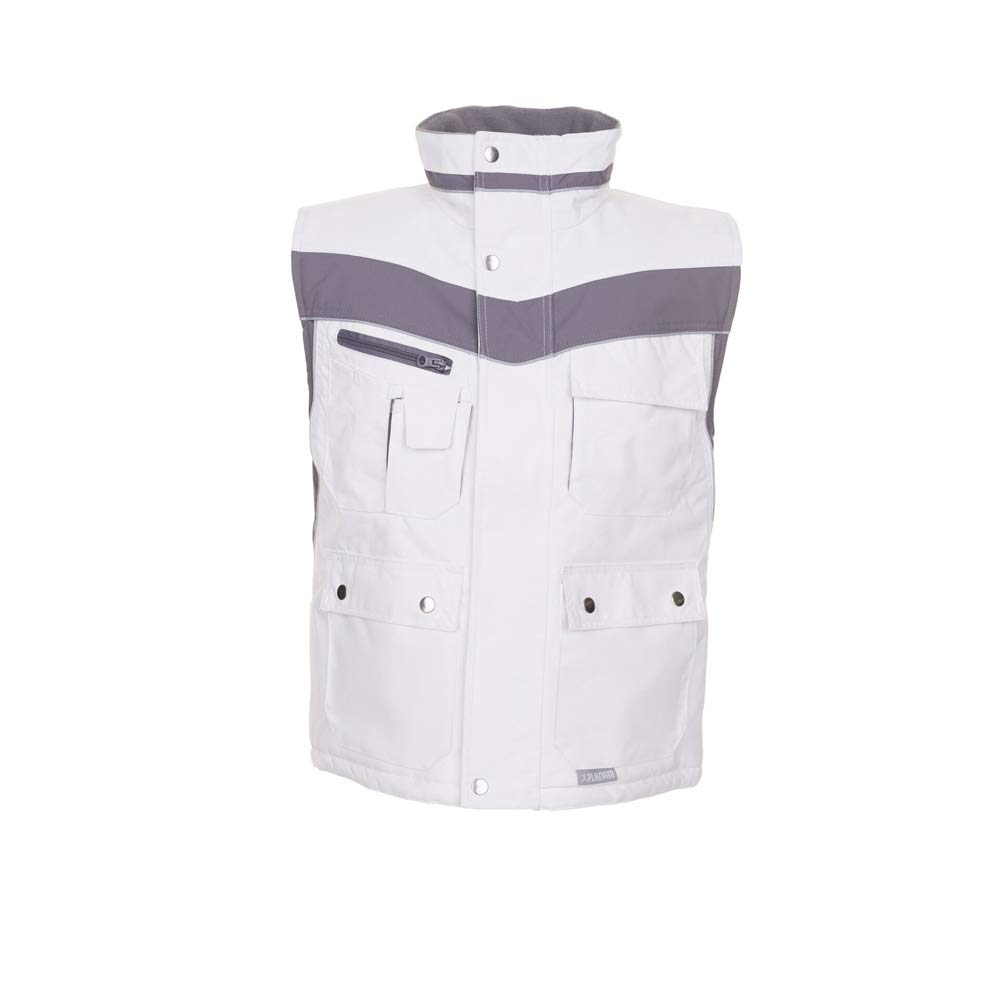 Planam 2583052 Size Large "Plaline" Winter Vest - Pure White/Zinc