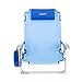 #WEJOY Aluminum Lightweight Portable 4 Position Lay Flat Folding Camping Beach Chair with Shoulder Strap Cup Holder Pocket Armrest and Headrest, Great for Outdoor Lawn Concert, Blue