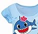 AOVCLKID Toddler Girls Baby Princess Pajamas Shark Cartoon Print Nightgown Dress (100/2-3Y, Light Blue)