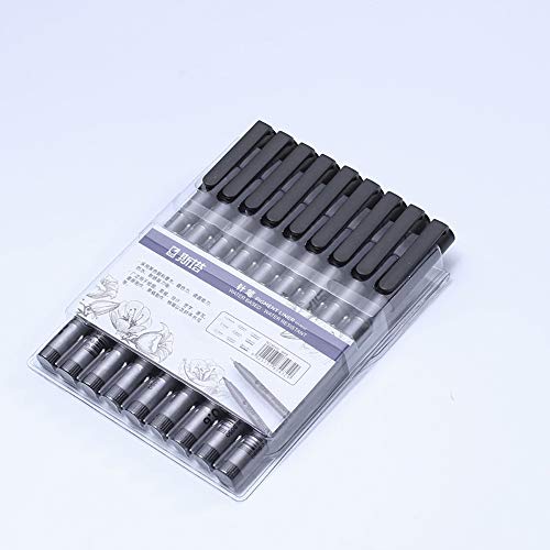 9pcs 0.05mm-Brush Hand Drawing Pen Set, Doraking Precision Micro-Line Pens, Fineliner, Calligraphy Pens for Painting Drawing Artist Illustration, Office Documents, Scrapbooking, Sketch(Sketch Pens) - Thumbnail 7
