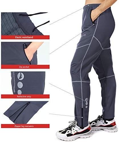 Athlete wearing 4ucycling pants for chilly weather, promoting flexibility.