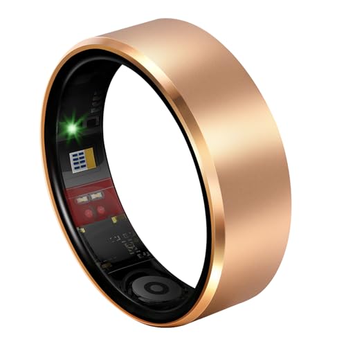 Photo 1 of Milavan Smart Health Ring 2.0 for Women Men, Slim Scratch & Fingerprint Resistant Design,Efficient Chip Fitness Tracker, Monitors Heart, Blood Oxygen & Pressure, Sleep, Steps, Waterproof, Yellow 13
