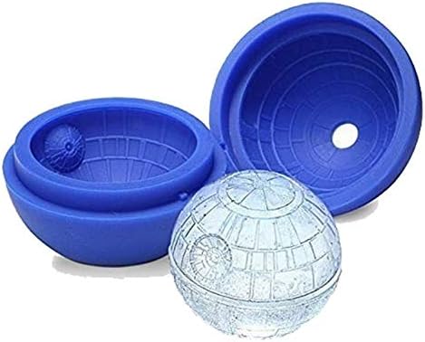 Bessmate 2-Pack Star Wars Death Star Silicone Sphere Ice Ball Maker Mold,Ice Mold Tray