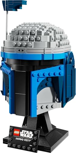 LEGO Star Wars 75408 Jango Fett Helm - Mandalorian Bauset für Erwachsene - Modell mit Ständer, Namensschild und Verstellbarer Antenne - Geschenk für Fans von Angriff der Klonkrieger 10