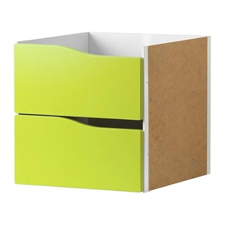 Ikea Kallax Insert With 2 Drawers Green Without Handle 33x33 Cm
