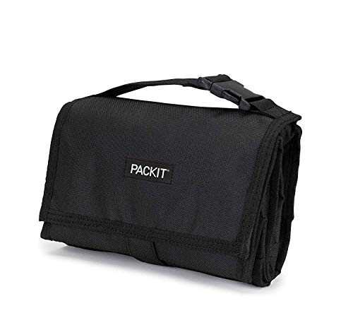 PackIt Freezable Lunch Bag with Zip Closure, Black, New Version - Thumbnail 2