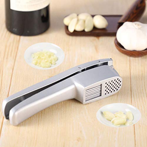 Garlic Press, Garlic Mince and Garlic Slice, 2 in 1 Garlic Press, Crushing Easy-Squeeze Garlic Press, Ergonomic Handle Rust Proof Dishwasher Garlic Press