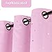 H.VERSAILTEX Blackout Star Curtains for Kids Room Boys Girls Twinkle Silver Stars Thermal Insulated Cute Thick Soft Curtain Drapes, Grommet Top, 1 Panel, 52
