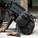 OneTigris Treat Tote Bag & Foldable Dog Bowl 2.5L MOLLE Pouch with Removable Shoulder/Waist Strap (Black-02)