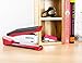 Bostitch Office InPower Spring-Powered Premium Desktop Stapler - One Finger, No Effort, Red/Silver (1117)