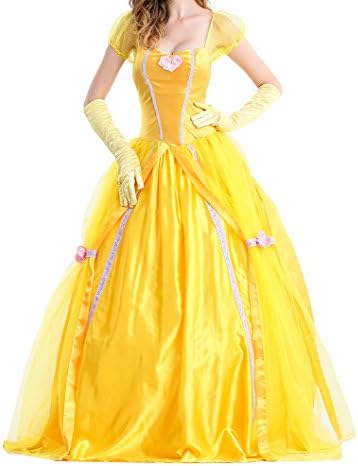 Yamimi Beast Belle Princess Costume Cosplay Dress Gown (Small)