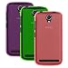 Cbus Wireless 3x Matte Finish TPU Flex-Gel Silicone Cases / Skins / Cover Cases for BLU LIFE PLAY 2 - Semi Transparent Purple, Green, Pink