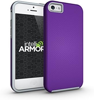 iPhone SE/5S/5 Case, intelliARMOR Apple iPhone SE - Sentry Series [Purple/Gray] Ultra Rugged - The Smarter iPhone Case