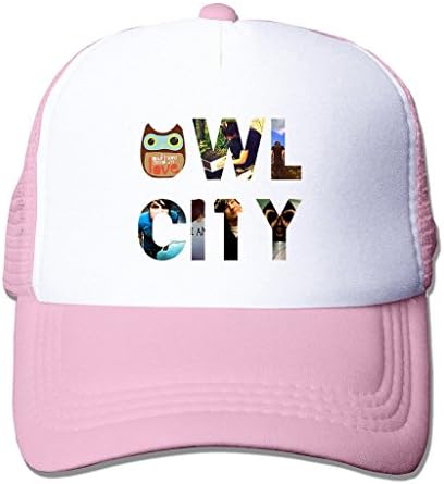 LIANBANG Owl City Adjustable Printing Mesh Cap Unisex Adult Sun Visor Baseball Mesh Hat - Pink
