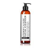 USDA Organic Vitamin C & Aloe Facial Cleanser, Activated Charcoal, Coconut, Orange, Olive and Sunflower Oil, Green Tea, White Tea, Vitamin B5 | For Men & Women, Made in USA, Cruelty Free, Moisturizing