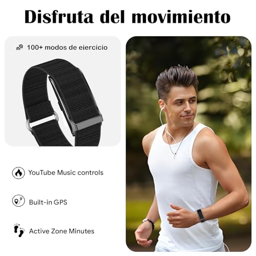 FEISEDY Pulsera Inteligente Rastreador de Actividad y Fitness Monitoreo Todo el día Rastro de Actividad, estrés, frecuencia cardíaca, sueño Cientos de Modos Deportivos con la aplicación Gratuita
