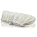Kingluck Silk Cocktail Evening Handbags/Clutches in Gorgeous Silk More Colors Availabl (off-white)