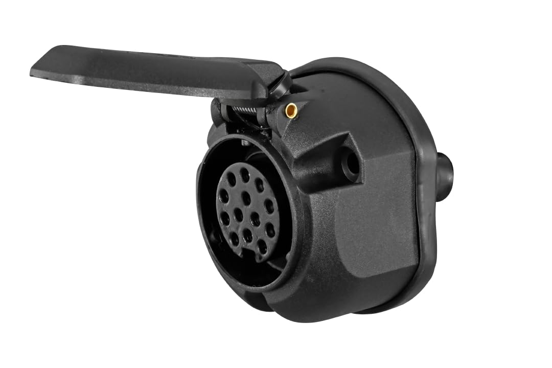 HELLA 8JB 005 949-001 Socket - 12V - 13-pin connector - Plug: Screw Contact - Black