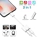 Headphone Adapter for iPhone X Adapter AUX Audio Jack Charge Adapter Car Charger [Audio+Charge+Call+Volume Control ] Dual Earphone Cable Converter Compatible for iPhone X/7 Plus /8/8P Support All iOSthumb 1