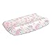 Floral Changing Pad Cover in Pink, Mint, Purple and Grey by The Peanut Shell