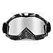 Dmeixs Motorcycle Goggles Dirt Bike Goggles Grip For Helmet Anti UV Windproof Dustproof Anti Fog Glasses for ATV Off Road Racing with Cool Look Headwear Silver Lens 2 in 1 primary