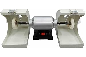 INTBUYING Buffer Polisher Grinder Lab Dental Polishing Machine Jewelry Polisher, Benchtop Polishing and Buffing Machine for D