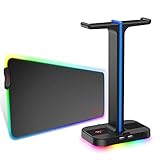Havit RGB Gaming Mouse Pad & Headset Stand Combo